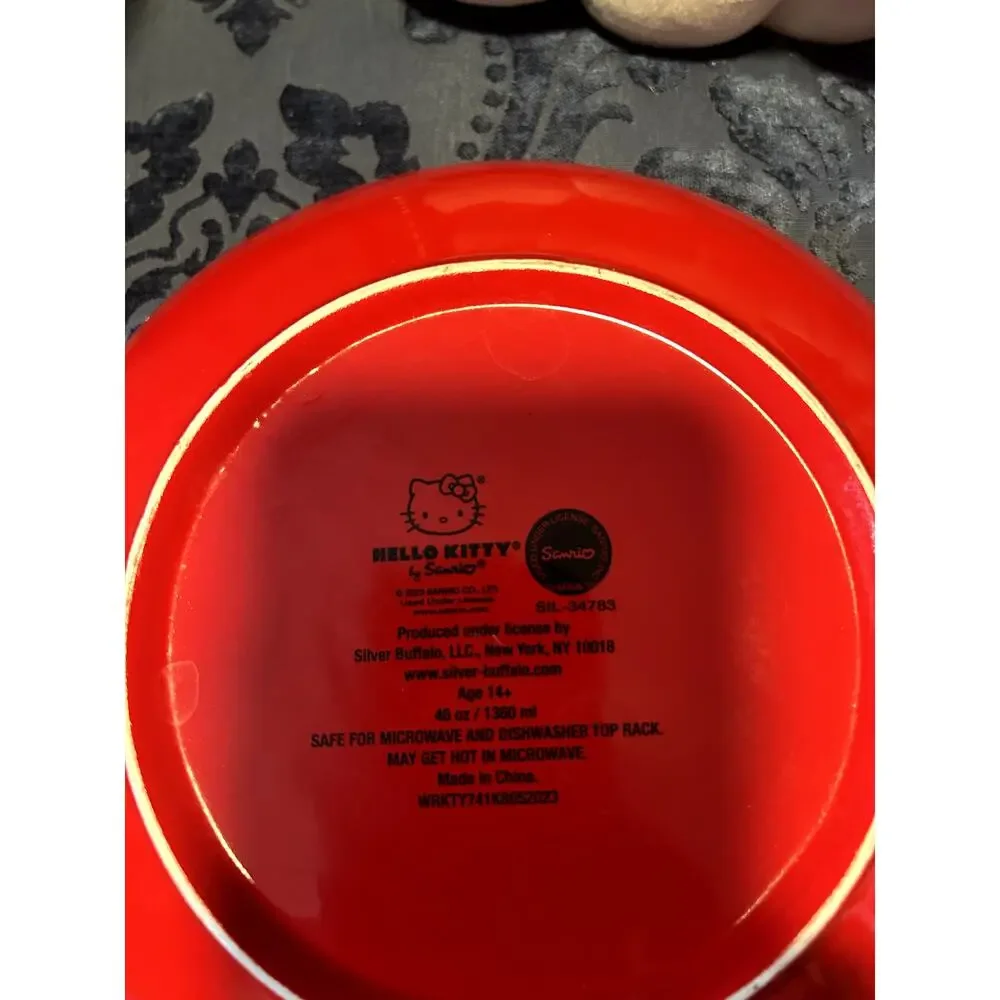 Hello Kitty Red and White Bowls (2)